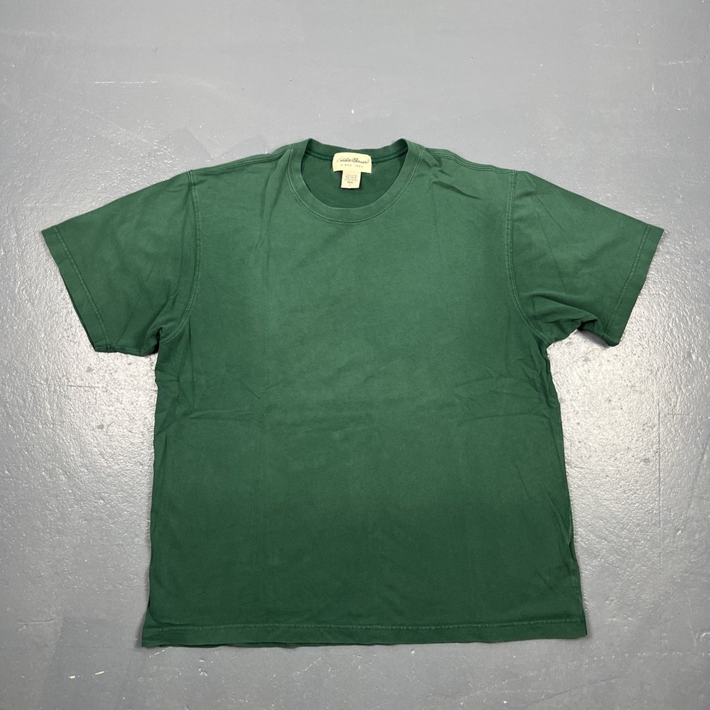 Vintage 90s Eddie Bauer Men’s Tshirt Green Large VTG Gorp Core Casual Outdoors