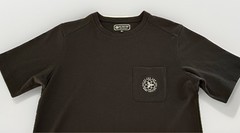 At The Top Of Burj Khalifa skyscraper, Dubai, UAE – Black Pocket Logo T-Shirt, S