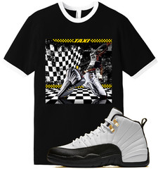 We Will Fit shirt to match Jordan 12 Taxi yellow black and white