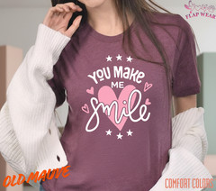 Unisex You Make Me Smile T shirt Men T shirt Women valanity Romantic