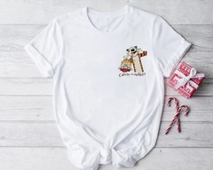 Embroidered Right Corner Callvin and Tiger Books Funny Cartoon Comic Gift TShirt