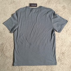 MICHAEL KORS Mens Grey Ash Melange Logo Tee Shirt KF75GJPFV4 (Large) NWT $49.50