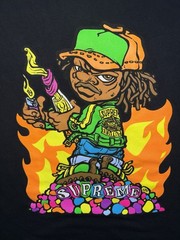 Supreme Molotov Kid Andy Howell Black T-Shirt Mens Size (XL) Streetwear SS19 USA