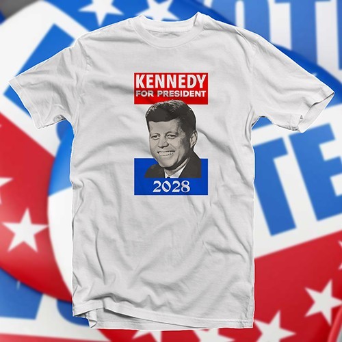 JFK for President 2028 COTTON T-SHIRT satire democracy vote politics