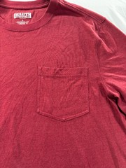 Duluth Trading Co Longtail T-Shirt Mens Sz Large Short Sleeve Red Pocket Tee