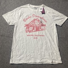 NWT Barbie Dream house T shirt Mens Large Unisex White Graphic Print Malibu