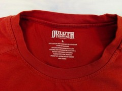 Lot Of 2 Duluth Trading Gray/Red Coolmax Short Sleeve T-shirt Size Large