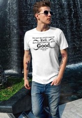 Romans 12:21 Mens Christian Tee Shirt Coton Short Sleeve Inspirational Bible