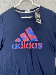 🔥 Adidas • Blue Bos Camo Unite Crew Neck Performance T Shirt • Men’s Sz L