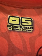 Ocean Surfari Men’s XL Orange/Red Long Sleeve Crew Neck Eagle Graphic T-Shirt