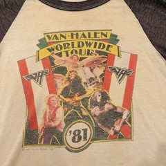 Vintage 1981 Van Halen World Wide Tour Band Tee Shirt Size MEDIUM