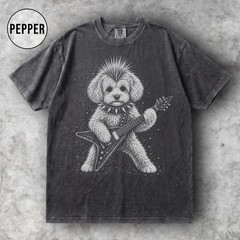 Maltipoo Dog Rock Guitar Music Lover Comfort Tee