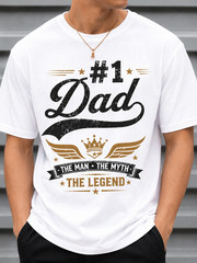 #1 Dad The Man The Myth The Legend Father’s Day Graphic T-Shirt