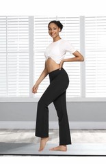 SEVEGO Women’s Bootcut Yoga Dress Pants Inseam High Waist Stretch Work XXL Blk