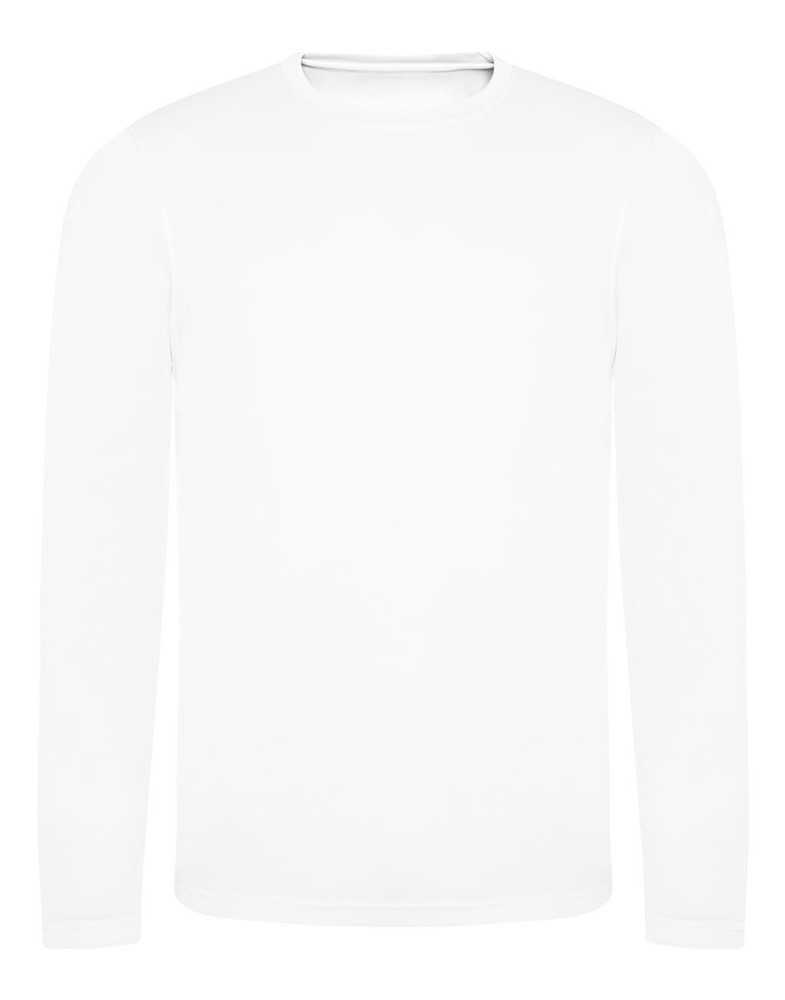 Mens Long Sleeve Polyester T Shirt Cool Quick Dry Wicking Training Top AWDis