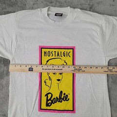 Vintage 1980s Barbie Nostalgic Puff Print Shirt Medium Single Stitch NOS Rare