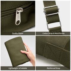 KALIDI Canvas Tote Bag Large Hobo Crossbody Shoulder Handbag Zipper Messenger…