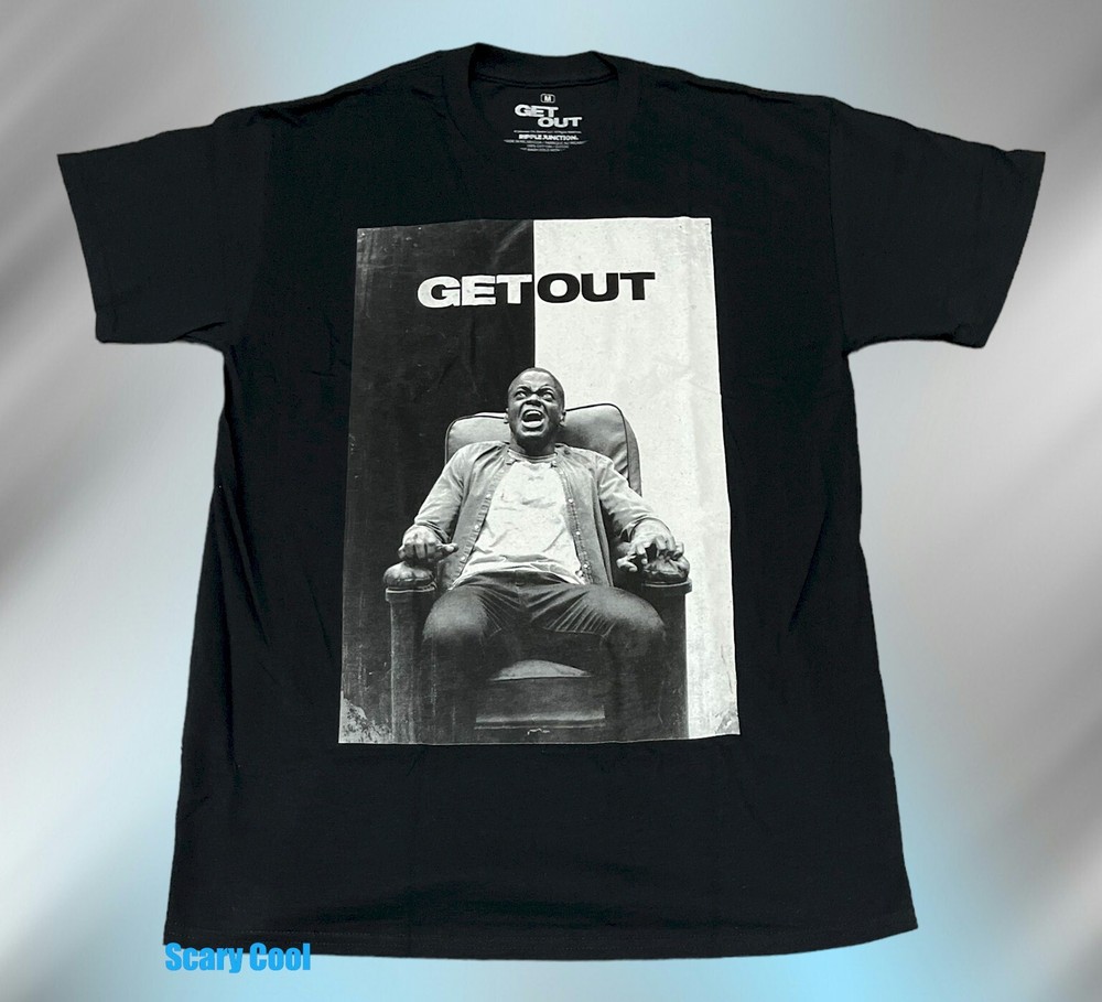 New Get Out 2017 Jordan Peele Horror Movie Poster Mens T-Shirt