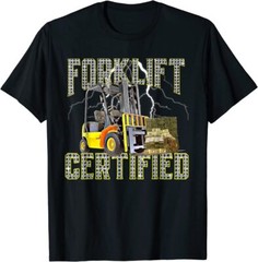 Retro Style Funny Forklift Operator Forklift Certified T-Shirt