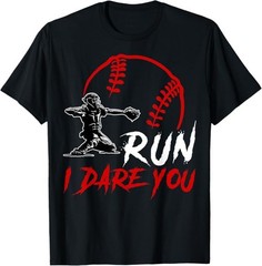 Run Steal I Dare You Humor Baseball Catcher Vintage T-Shirt