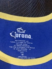 Corona Extra Tank Top Mens Size Medium Blue Sleeveless Muscle Tee Graphic Cotton