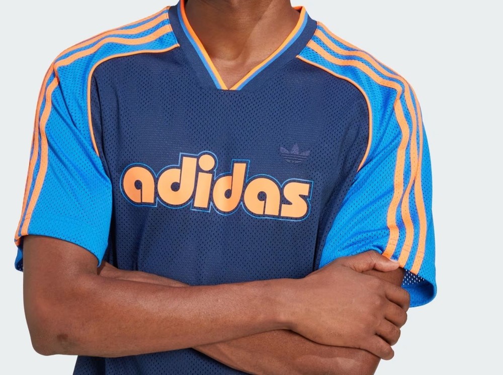 NEW MEN’S ADIDAS ORIGINALS TREFOIL RETRO POLY TEE SHIRT ~SIZE LARGE #JD0812
