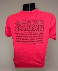 Deka Spartan Race Men’s Size Med. T-Shirt Red – Embrace Your Spartan Graphic Tee