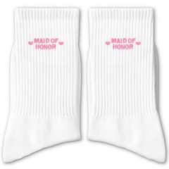 1 Pair Womens Cute Bridesmaids Socks White Embroidery Wedding Bridal Party