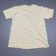 Hanes Beefy-T Graphic T-Shirt Mens L Cream Indigenous Mask Vintage Paper Thin