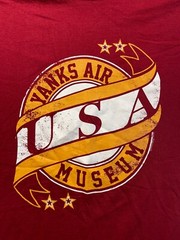 Yanks Air USA Museum tshirt military Air Force Army Chino CA Graphic Sz XL