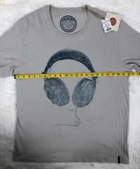 DJ Studio Headphones Design Men’s Gray 100%Cotton NWT Seze XXL