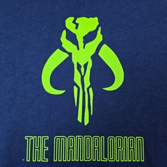 STAR WARS NEFF Mens Mandalorian Shirt Extra Large XL Blue Comic Long Sleeve NWT