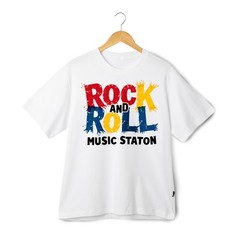 Rock and Roll Music Station T-Shirt, Vintage Retro Graphic Tee for Music Lovers