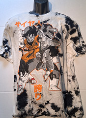 Dragon Ball Z Saiyan Pride Bleach Wash T-Shirt Anime Goku Vegeta Oozaru New