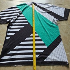 Original Crackage T Shirt Geometric Streetwear Green Black White Size Large L