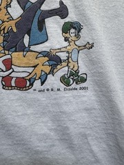 2001 Edgar and The Dinosaurs Cartoon Kids TV Show T Shirt Sz L Adults Y2K VTG