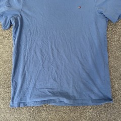 Tommy Hilfiger T Shirt Blue Flag Logo Short Sleeve Tee Mens L