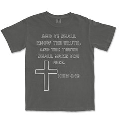 John 8:32 Bible Verse T Shirt Christian Shirts for Men Jesus Shirts for Men