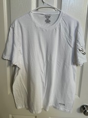 New Men’s True Religion White T Shirt Metallic Silver Foil Horseshoe Logo Sz XL