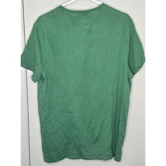 Tommy Hilfiger Mens Green Cotton Crewneck Pocket T-Shirt Size M Flag Logo