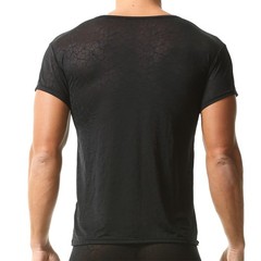 Sexy Ultra-thin Men’s Undershirts Casual Short Sleeve Basic Daily T-shirts Tops