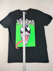 Marvel Venom T Shirt Mens Medium Black Neon Tongue Graphic Tee Superhero Comics