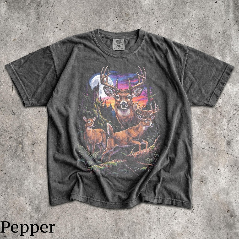 90s Deer T Shirt Men Women 39 s Unisex Graphic Tee Vintage Wildlife Nosta