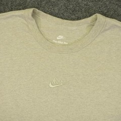 Nike Premium Essential Shirt Center Swoosh Mens XXL Tan Light Bone Loose Fit