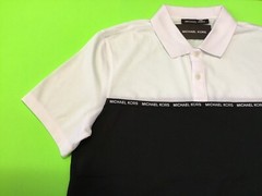 MICHAEL KORS Men’s Polo Short Sleeve T-Shirt SMALL White/Black MSRP $89.50 NEW