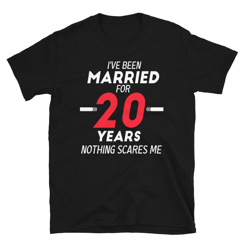 20 Years Wedding Funny Couple Anniversary Husband Wife 20 Years Married T-Shirt