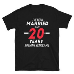 20 Years Wedding Funny Couple Anniversary Husband Wife 20 Years Married T-Shirt