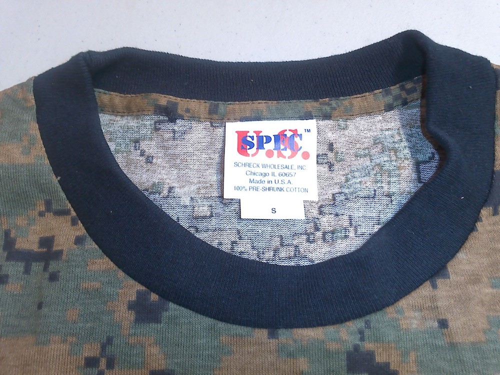 USMC Woodland MARPAT Camouflage Short Sleeve Cotton T-Shirt Small Medium X-Large