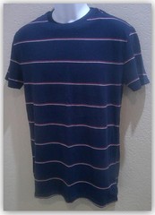 Blue Striped Short Sleeve Crewneck T-Shirt – Goodfellow & Co Standard Fit
