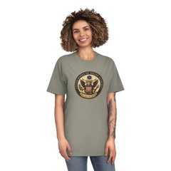 Funny Cat T Shirt United States of Feline Authority Vintage Seal Unisex Tee